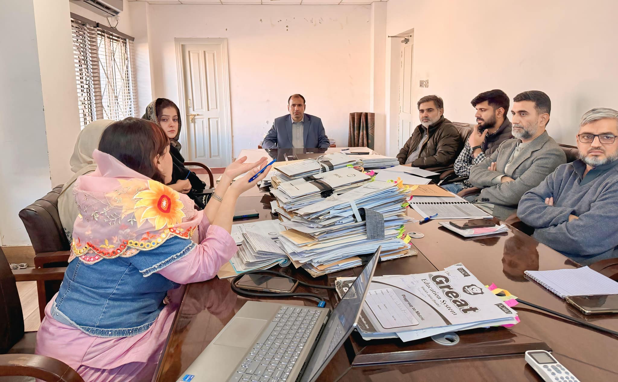 MD- ESEF ( Mr.Khawaja Faheem Sajjad ) chaired a meeting regarding finalizing of " Monitoring Proforma ".