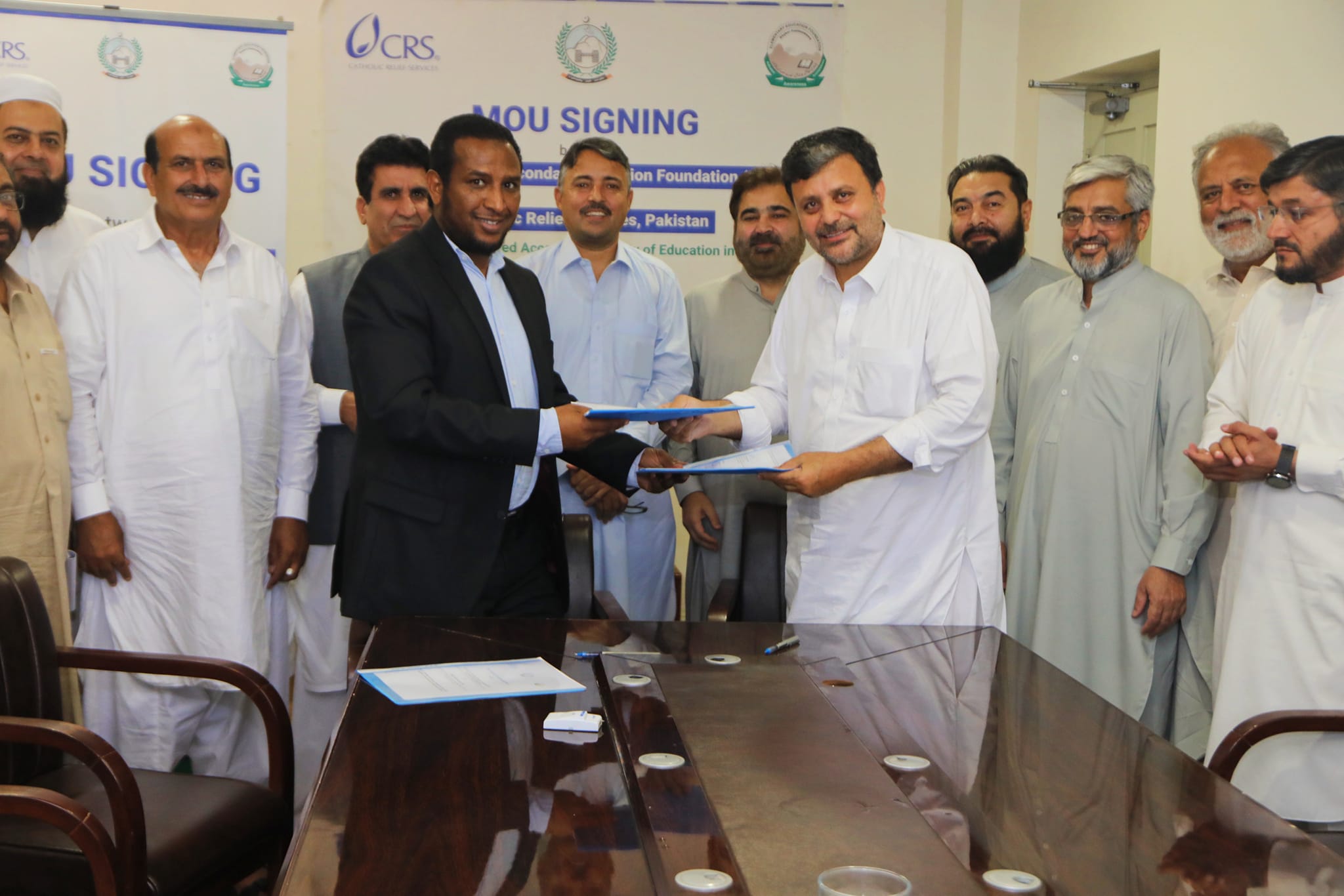 MoU signing ceremony between Elementary & Secondary Education Foundation and Catholic Relief Service (CRS) International